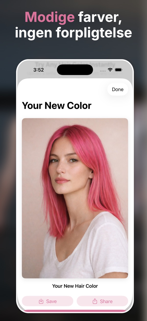 AI Hair Color & Style skærmbillede