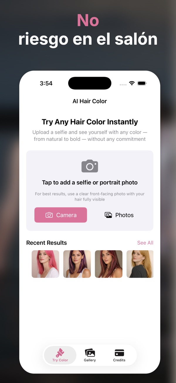 AI Hair Color & Style captura de pantalla